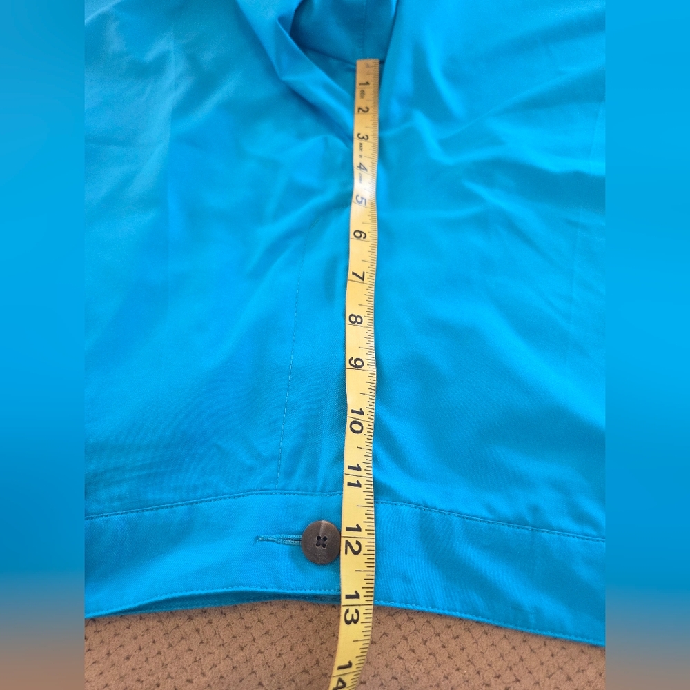 Adidas Climalite Aqua Blue Golf Shorts Golfing Zip Pockets Logo Button size 40 - Picture 7 of 14